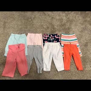 8 pairs of 6 month old girl pants